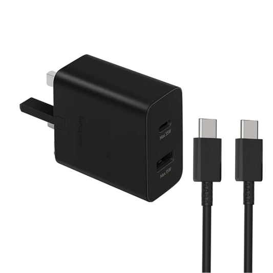 35W USB-C / Type-C + USB Charger Supports PPS / PD Protocol with Dual Type-C Cable, UK Plug - USB Charger by PMC Jewellery | Online Shopping South Africa | PMC Jewellery | Buy Now Pay Later Mobicred