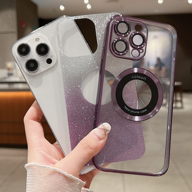 For iPhone 11 MagSafe Gradient Glitter Electroplating TPU Phone Case(Rose) - iPhone 11 Cases by PMC TechLife | Online Shopping South Africa | PMC TechLife