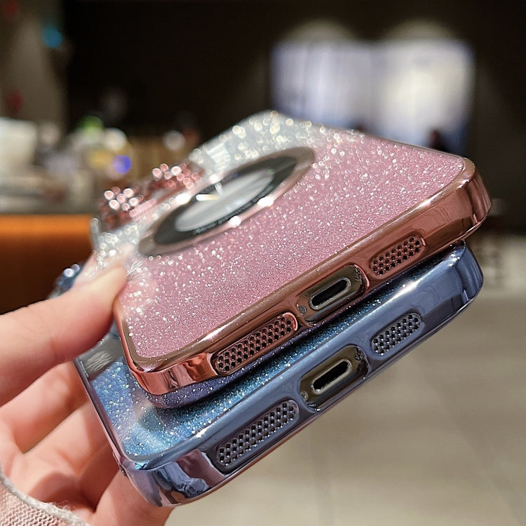 For iPhone 16 Gradient Glitter Electroplating MagSafe TPU Phone Case(Silver) - iPhone 16 Cases by PMC Jewellery | Online Shopping South Africa | PMC Jewellery | Buy Now Pay Later Mobicred