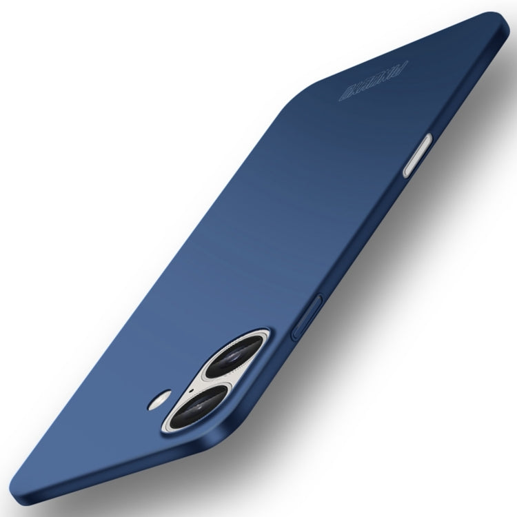 For iPhone 16 Plus PINWUYO Micro-Frosted PC Ultra-thin Hard Phone Case with Magsafe Magnetic Ring(Blue) - iPhone 16 Plus Cases by PINWUYO | Online Shopping South Africa | PMC Jewellery | Buy Now Pay Later Mobicred