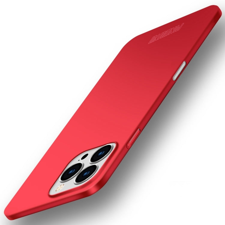 For iPhone 16 Pro Max PINWUYO Micro-Frosted PC Ultra-thin Hard Phone Case with Magsafe Magnetic Ring(Red) - free shipping - PMC Jewellery - Order now!