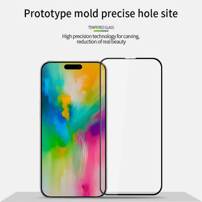 For iPhone 16 Plus MOFI 9H 2.5D Full Screen Tempered Glass Film(Black) - iPhone 16 Plus Tempered Glass by MOFI | Online Shopping South Africa | PMC Jewellery | Buy Now Pay Later Mobicred