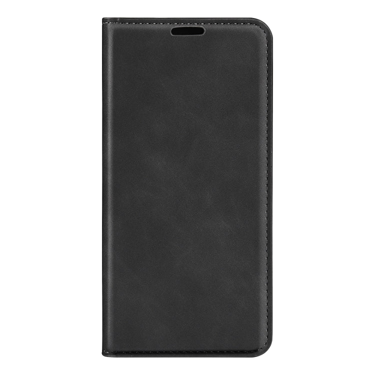 For Realme 12 5G Retro-skin Magnetic Suction Leather Phone Case(Black) - Realme Cases by PMC TechLife | Online Shopping South Africa | PMC TechLife | Buy Now Pay Later Mobicred
