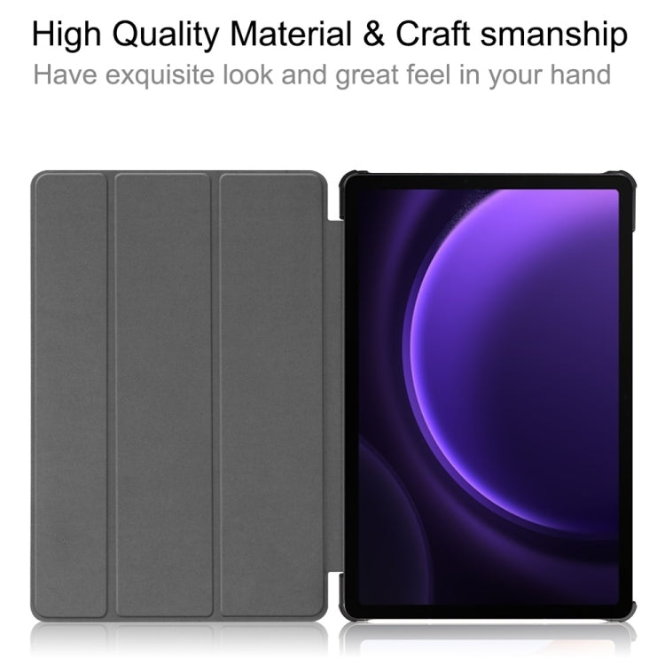 For Samsung Galaxy Tab S9 FE 10.9 JUNSUNMAY Custer Painted 3-Fold Stand Leather Smart Tablet Case(Unicorn) - free shipping - PMC Jewellery - Order now!
