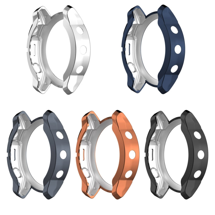 For Garmin Fenix 7X Pro Half Package Electroplated TPU Watch Protective Case(Grey) - Watch Cases by PMC TechLife | Online Shopping South Africa | PMC TechLife