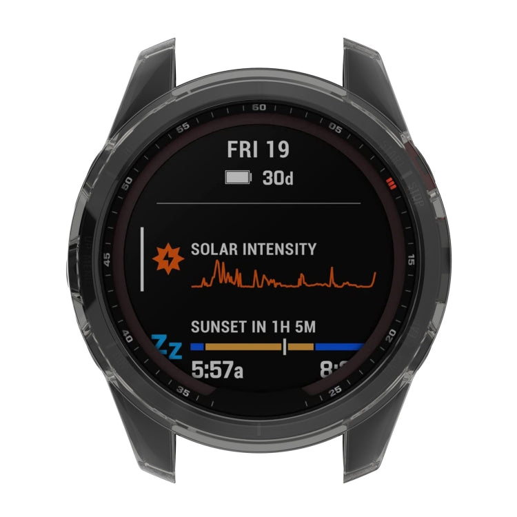 For Garmin Epix Pro 51mm Half-Package TPU Watch Protective Case(Transparent Orange) - Watch Cases by PMC TechLife | Online Shopping South Africa | PMC TechLife | Buy Now Pay Later Mobicred