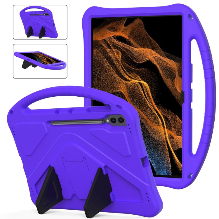 For Samsung Galaxy Tab S9 Ultra EVA Shockproof Tablet Case with Holder(Purple) - Galaxy Tab S9 Ultra Cases by PMC Jewellery | Online Shopping South Africa | PMC Jewellery | Buy Now Pay Later Mobicred