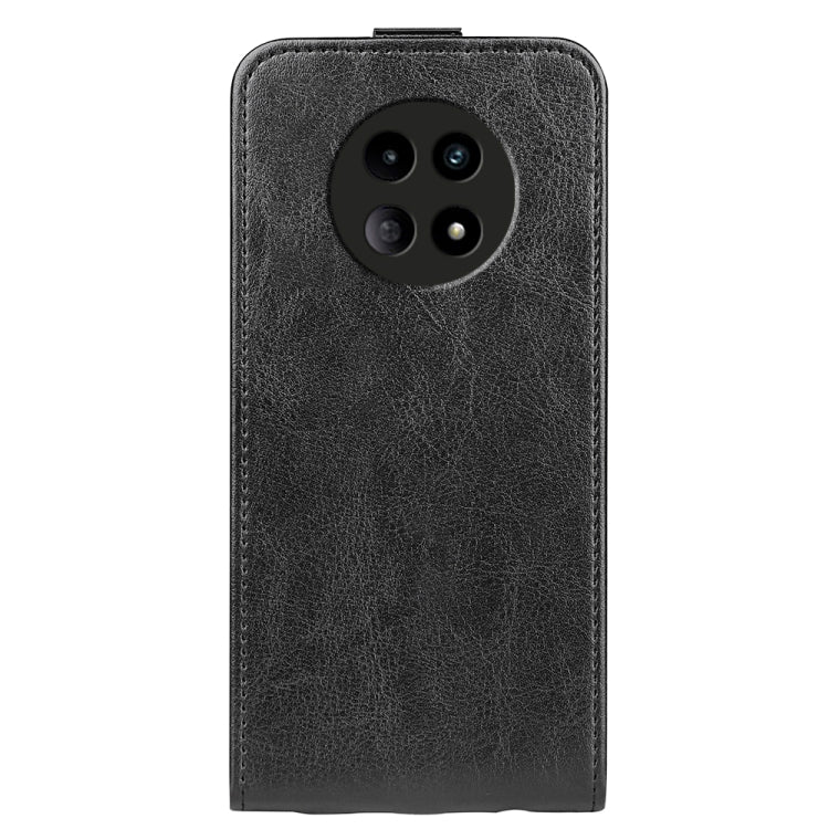 For Realme 12 5G R64 Texture Single Vertical Flip Leather Phone Case(Black) - Realme Cases by PMC Jewellery | Online Shopping South Africa | PMC Jewellery | Buy Now Pay Later Mobicred