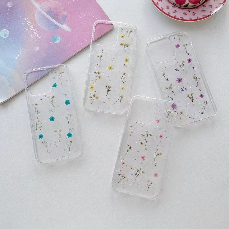 For iPhone 16e Gypsophila Flowers Pattern TPU Protective Phone Case(Green) - iPhone 16e Cases by PMC TechLife | Online Shopping South Africa | PMC TechLife | Buy Now Pay Later Mobicred