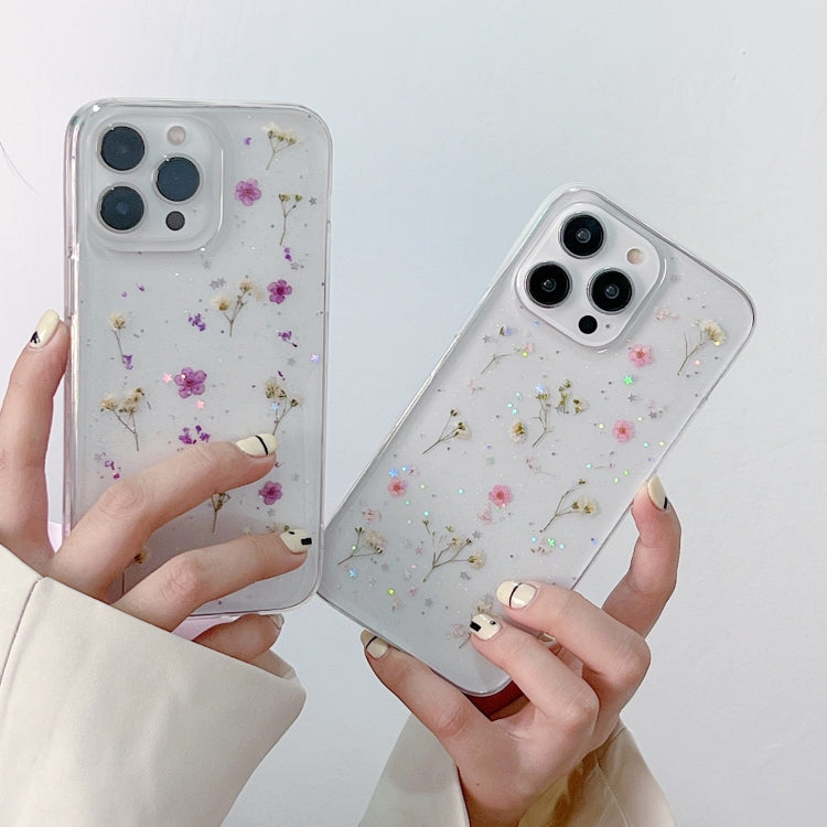 For iPhone 16 Pro Max Gypsophila Flowers Pattern TPU Protective Phone Case(Pink) - iPhone 16 Pro Max Cases by PMC TechLife | Online Shopping South Africa | PMC TechLife | Buy Now Pay Later Mobicred
