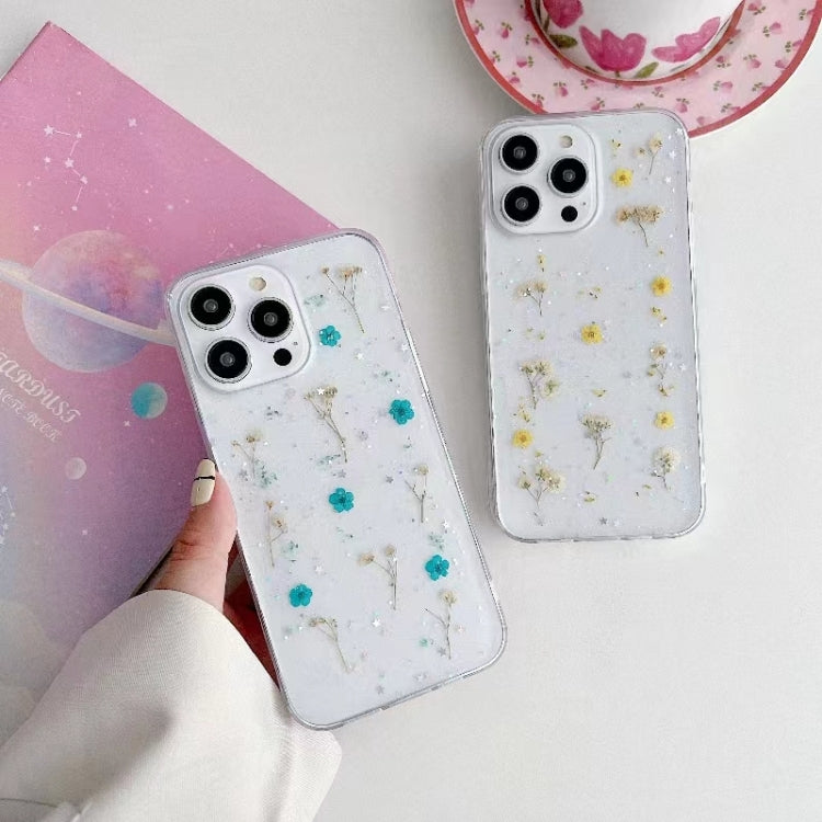 For iPhone 16e Gypsophila Flowers Pattern TPU Protective Phone Case(Yellow) - iPhone 16e Cases by PMC TechLife | Online Shopping South Africa | PMC TechLife | Buy Now Pay Later Mobicred