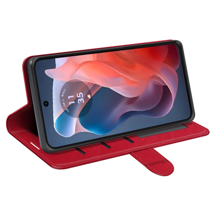For Motorola Moto G Play 2024 R64 Texture Horizontal Flip Leather Phone Case(Red) - Motorola Cases by PMC Jewellery | Online Shopping South Africa | PMC Jewellery | Buy Now Pay Later Mobicred