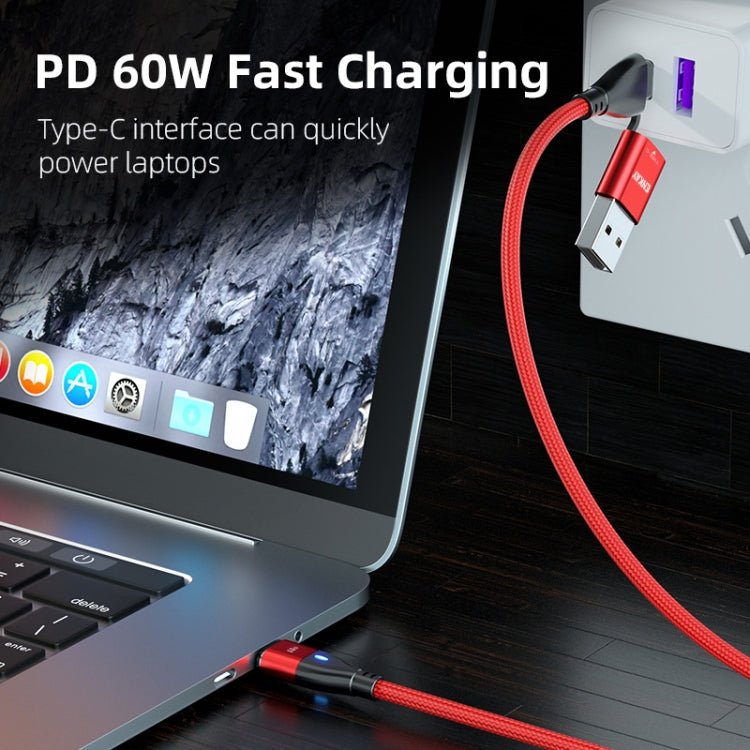 ENKAY 6-in-1 PD60W USB-A / Type-C to Type-C / 8 Pin / Micro USB Magnetic Fast Charging Cable, Cable Length:2m(Red) - Charging Cable & Head by ENKAY | Online Shopping South Africa | PMC Jewellery | Buy Now Pay Later Mobicred