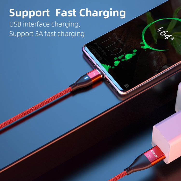 ENKAY 6-in-1 PD100W USB-A / Type-C to Type-C / 8 Pin / Micro USB Magnetic Fast Charging Cable, Cable Length:2m(Red) - Charging Cable & Head by ENKAY | Online Shopping South Africa | PMC Jewellery | Buy Now Pay Later Mobicred