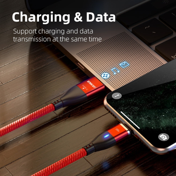 ENKAY 6-in-1 PD100W USB-A / Type-C to Type-C / 8 Pin / Micro USB Magnetic Fast Charging Cable, Cable Length:2m(Black) - free shipping - PMC Jewellery - Order now!