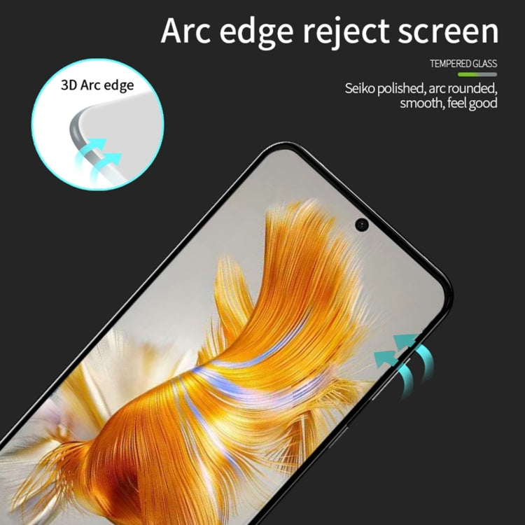 For Huawei Mate 60 MOFI 9H 3D Explosion-proof Curved Screen Tempered Glass Film(Black) - Huawei Tempered Glass by MOFI | Online Shopping South Africa | PMC TechLife