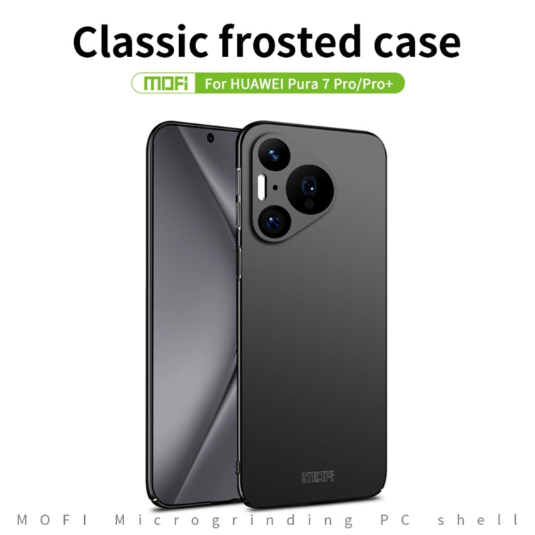 For Huawei Pura 70 Pro MOFI Micro-Frosted PC Ultra-thin Hard Phone Case(Black) - free shipping - PMC Jewellery - Order now!