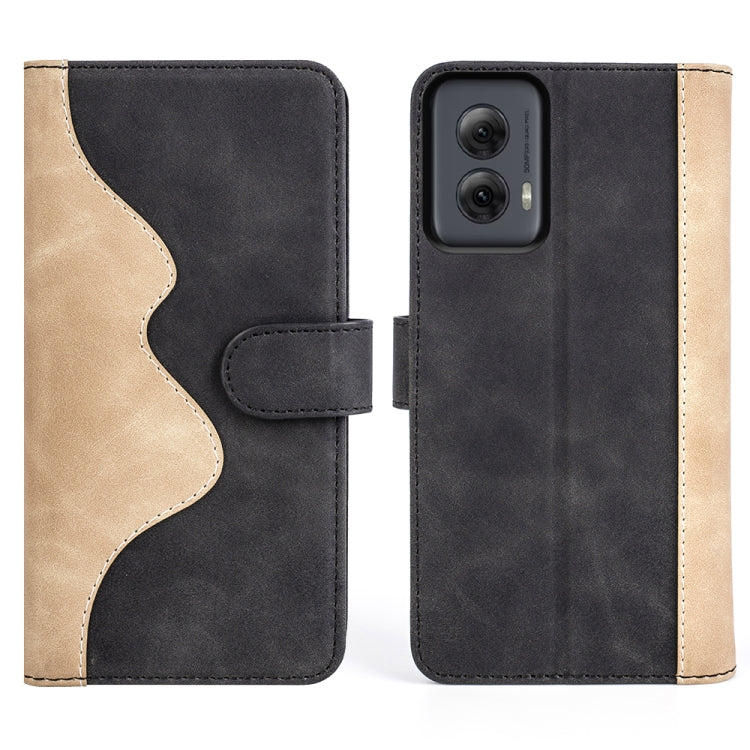 For Motolora Moto G Power 5G 2024 Stitching Horizontal Flip Leather Phone Case(Black) - Motorola Cases by PMC Jewellery | Online Shopping South Africa | PMC Jewellery | Buy Now Pay Later Mobicred