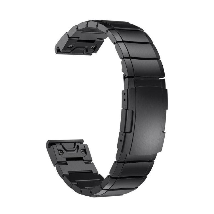 For Garmin Quatix 5 22mm Titanium Alloy Quick Release Watch Band(Black) - Watch Bands by PMC Jewellery | Online Shopping South Africa | PMC Jewellery