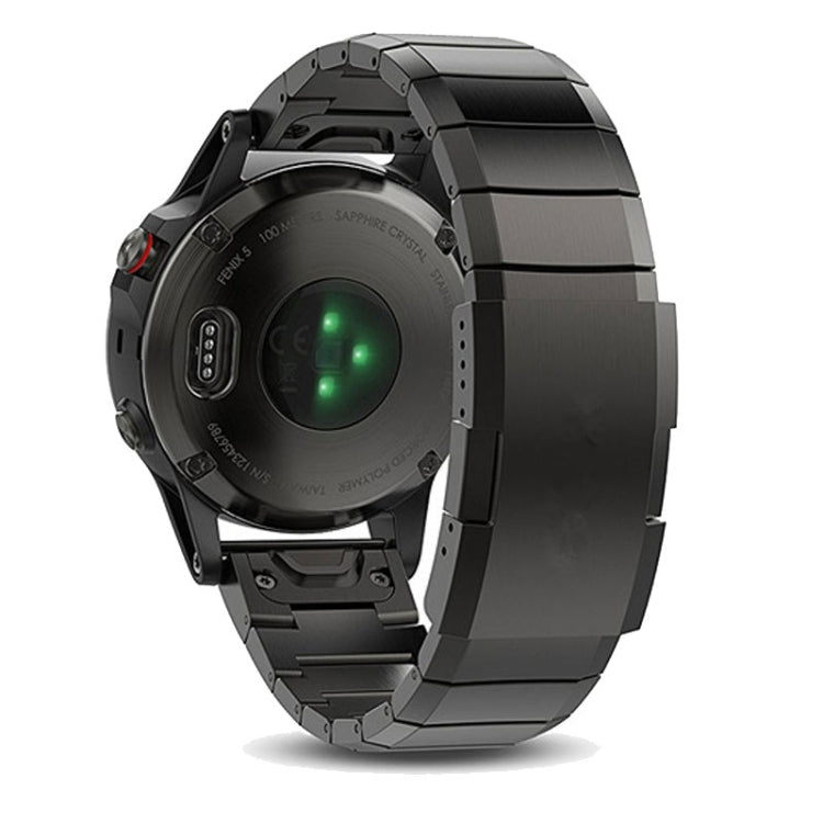 For Garmin Approach S62 22mm Titanium Alloy Quick Release Watch Band(Black) - Watch Bands by PMC TechLife | Online Shopping South Africa | PMC TechLife