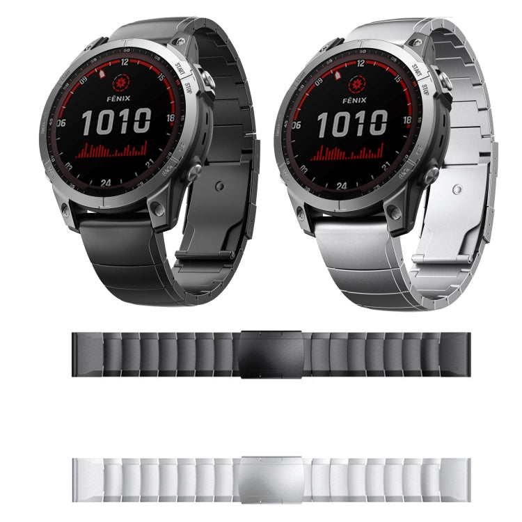 For Garmin Forerunner 955 22mm Titanium Alloy Quick Release Watch Band(Black) - Watch Bands by PMC Jewellery | Online Shopping South Africa | PMC Jewellery