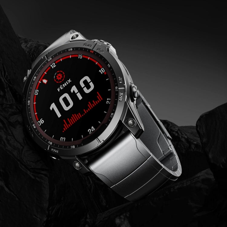 For Garmin Forerunner 965 22mm Titanium Alloy Quick Release Watch Band(Black) - Watch Bands by PMC TechLife | Online Shopping South Africa | PMC TechLife