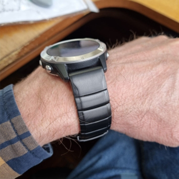 For Garmin Approach S62 22mm Titanium Alloy Quick Release Watch Band(Black) - Watch Bands by PMC TechLife | Online Shopping South Africa | PMC TechLife