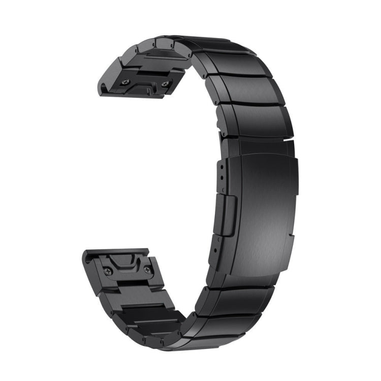 For Garmin Fenix 7X 26mm Titanium Alloy Quick Release Watch Band(Black) - Watch Bands by PMC Jewellery | Online Shopping South Africa | PMC Jewellery