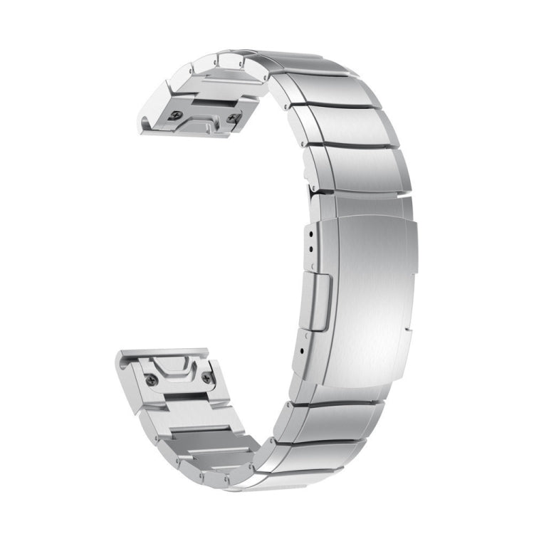 For Garmin Fenix 7X 26mm Titanium Alloy Quick Release Watch Band(Sliver) - Watch Bands by PMC TechLife | Online Shopping South Africa | PMC TechLife