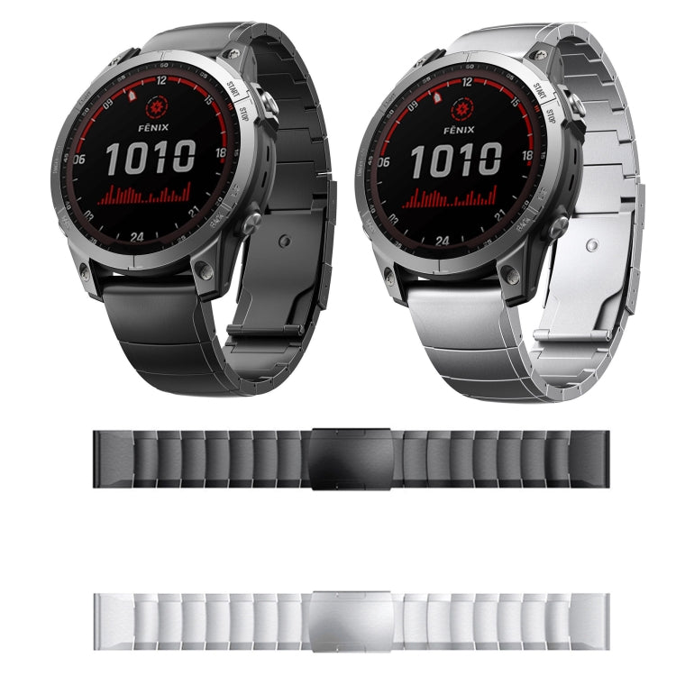 For Garmin Fenix 8 AMOLED 51mm Titanium Alloy Quick Release 26mm Watch Band(Sliver) - free shipping - PMC TechLife - Order now!