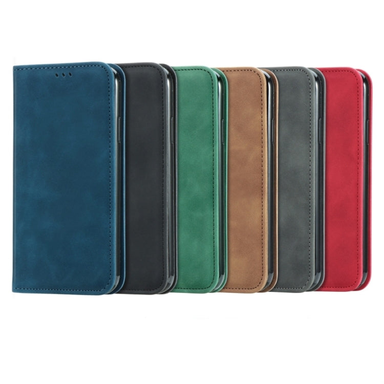 For iPhone 16e Retro Skin Feel Magnetic Flip Leather Phone Case(Red) - iPhone 16e Cases by PMC TechLife | Online Shopping South Africa | PMC TechLife | Buy Now Pay Later Mobicred