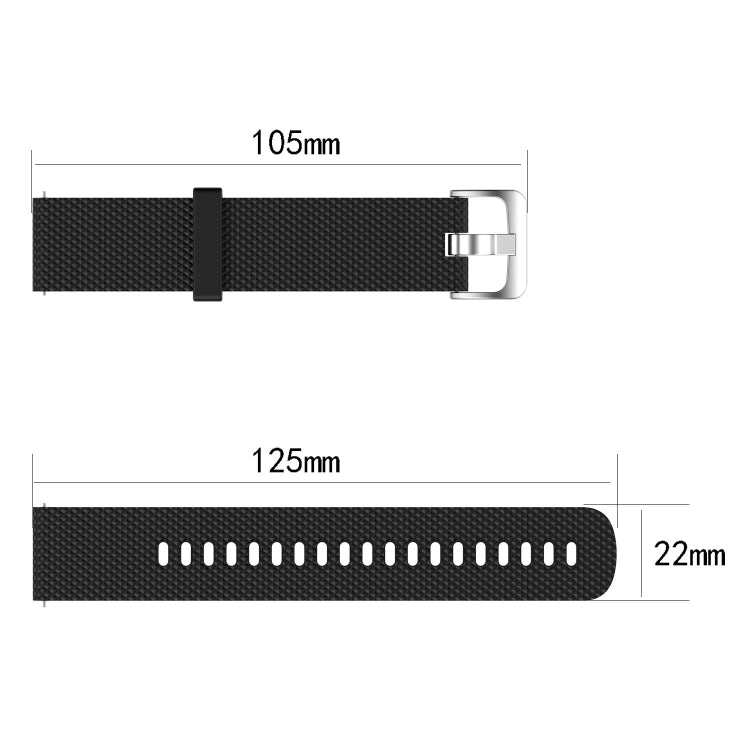 For Huawei Watch 4 Pro 22mm Diamond Textured Silicone Watch Band(Dark Grey) - Watch Bands by PMC TechLife | Online Shopping South Africa | PMC TechLife