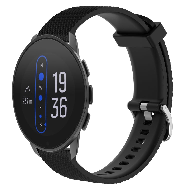 For  Suunto 9 Peak 22mm Diamond Textured Silicone Watch Band(Black) -  by PMC TechLife | Online Shopping South Africa | PMC TechLife