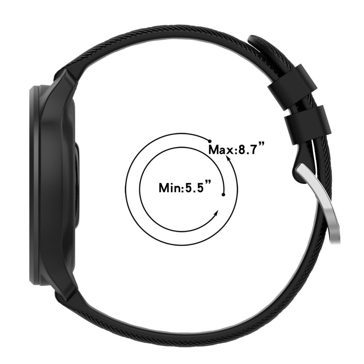 For  Suunto 9 Peak 22mm Diamond Textured Silicone Watch Band(Black) -  by PMC TechLife | Online Shopping South Africa | PMC TechLife