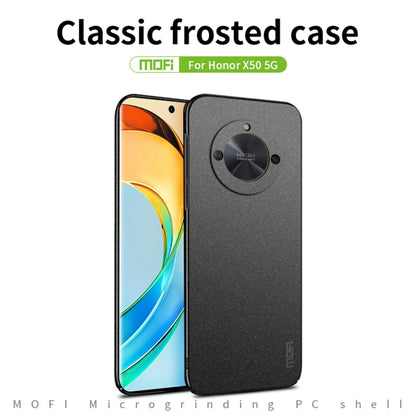 For Honor X50 5G MOFI Fandun Series Frosted PC Ultra-thin All-inclusive Phone Case(Gray) - Honor Cases by MOFI | Online Shopping South Africa | PMC Jewellery