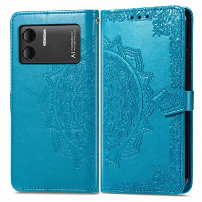 For DOOGEE X98 Pro / X98 Mandala Flower Embossed Leather Phone Case(Blue) - Doogee Cases by PMC Jewellery | Online Shopping South Africa | PMC Jewellery | Buy Now Pay Later Mobicred