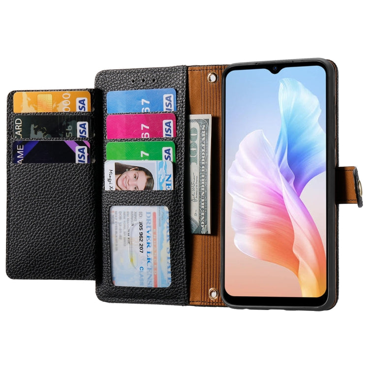 For DOOGEE X98 Pro / X98 Love Zipper Lanyard Leather Phone Case(Black) - Doogee Cases by PMC TechLife | Online Shopping South Africa | PMC TechLife | Buy Now Pay Later Mobicred