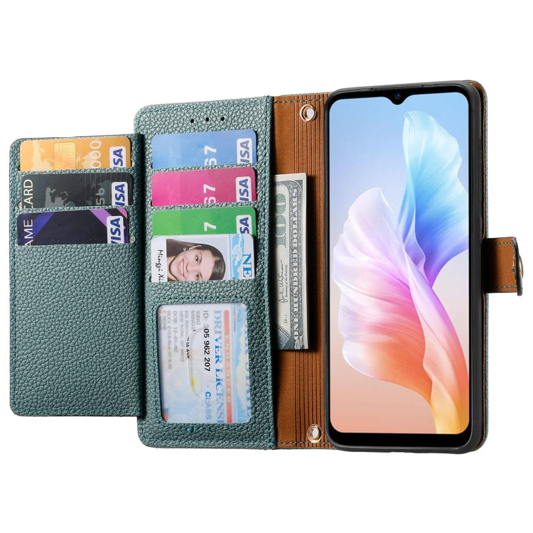 For DOOGEE X98 Pro / X98 Love Zipper Lanyard Leather Phone Case(Green) - Doogee Cases by PMC TechLife | Online Shopping South Africa | PMC TechLife | Buy Now Pay Later Mobicred