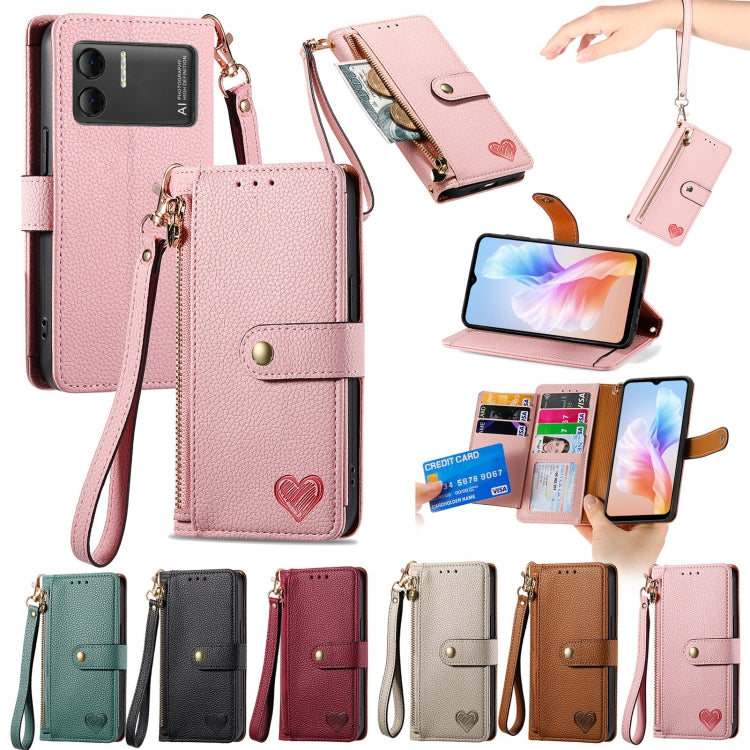 For DOOGEE X98 Pro / X98 Love Zipper Lanyard Leather Phone Case(Black) - Doogee Cases by PMC TechLife | Online Shopping South Africa | PMC TechLife | Buy Now Pay Later Mobicred