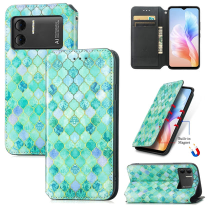 For DOOGEE X98 Pro / X98 CaseNeo Colorful Magnetic Leather Phone Case(Emeralds) - Doogee Cases by PMC Jewellery | Online Shopping South Africa | PMC Jewellery | Buy Now Pay Later Mobicred