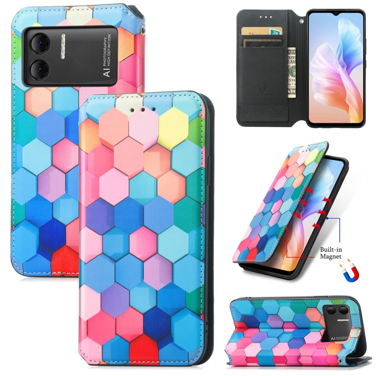 For DOOGEE X98 Pro / X98 CaseNeo Colorful Magnetic Leather Phone Case(Colored Squares) - Doogee Cases by PMC Jewellery | Online Shopping South Africa | PMC Jewellery | Buy Now Pay Later Mobicred