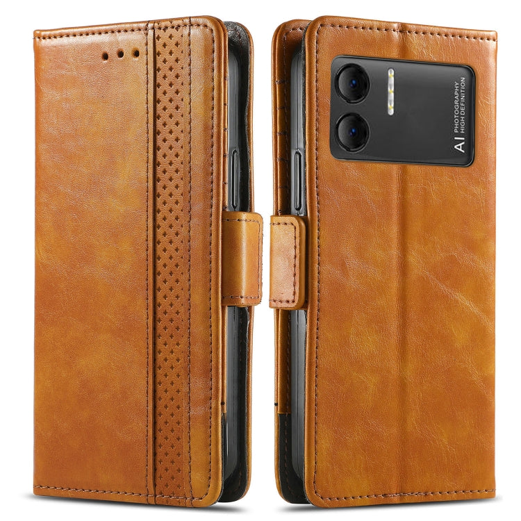 For DOOGEE X98 Pro / X98 CaseNeo Splicing Dual Magnetic Buckle Leather Phone Case(Khaki) - Doogee Cases by PMC TechLife | Online Shopping South Africa | PMC TechLife | Buy Now Pay Later Mobicred