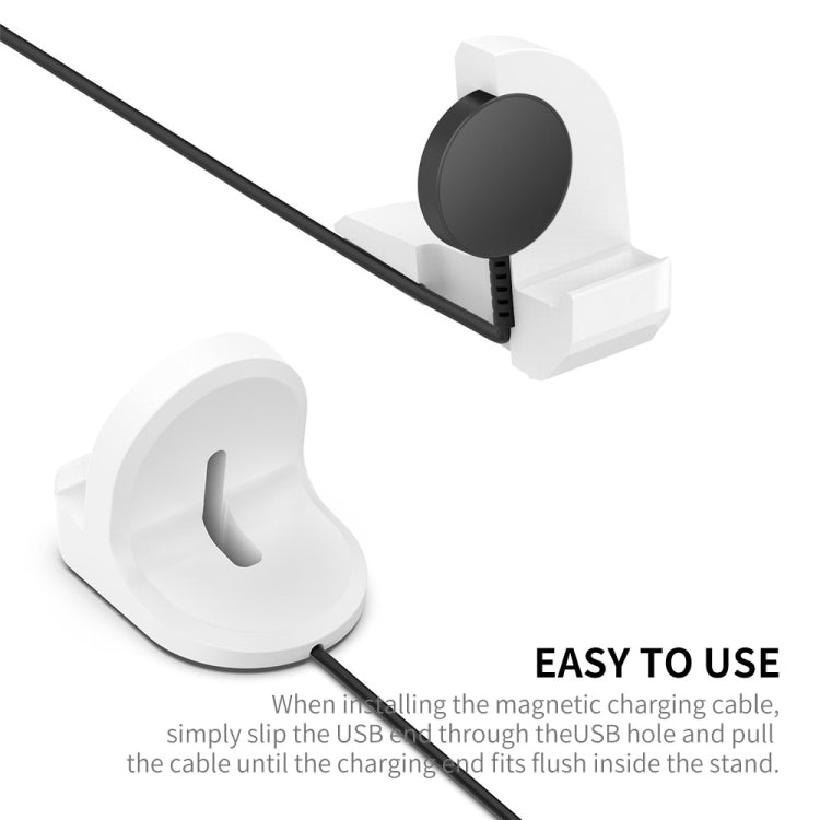 For Samsung Galaxy Watch6 / Watch6 Classic / Watch5 / Watch5 Pro JUNSUNMAY Silicone Charger Stand Non-Slip Base(White) - Charger by JUNSUNMAY | Online Shopping South Africa | PMC Jewellery | Buy Now Pay Later Mobicred