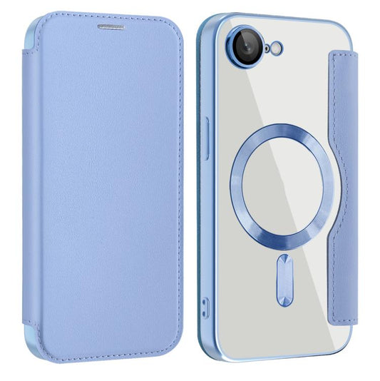 For iPhone 16e Shield MagSafe RFID Anti-theft Leather Phone Case(Blue) - iPhone 16e Cases by PMC Jewellery | Online Shopping South Africa | PMC Jewellery | Buy Now Pay Later Mobicred