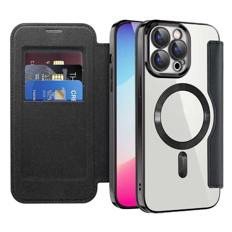 For iPhone 16 Pro Magnetic MagSafe RFID Anti-theft Leather Phone Case(Purple) - iPhone 16 Pro Cases by PMC TechLife | Online Shopping South Africa | PMC TechLife | Buy Now Pay Later Mobicred