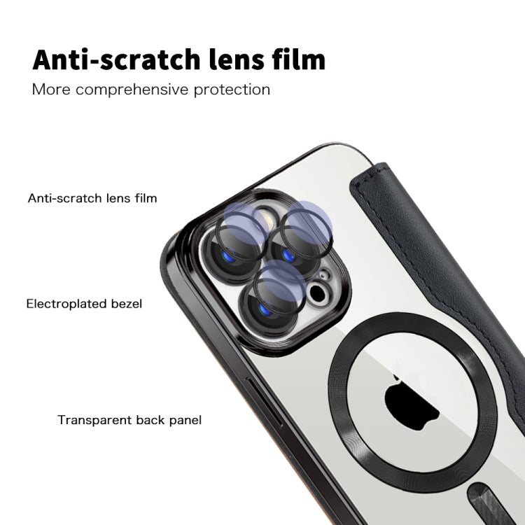 For iPhone 16 Plus Shield MagSafe RFID Anti-theft Leather Phone Case(Blue) - iPhone 16 Plus Cases by PMC TechLife | Online Shopping South Africa | PMC TechLife | Buy Now Pay Later Mobicred