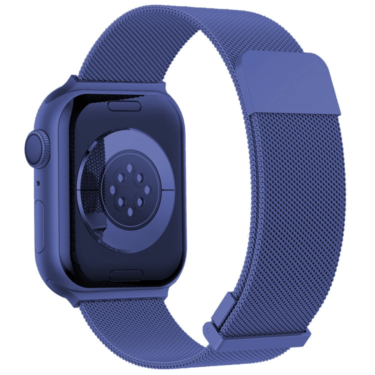 For Apple Watch 8 41mm Milan Double Magnetic Steel Mesh Watch Band(Blue) - free shipping - PMC TechLife - Order now!