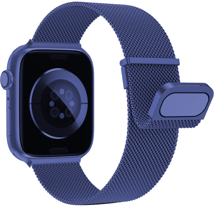For Apple Watch 2 38mm Milan Double Magnetic Steel Mesh Watch Band(Blue) - free shipping - PMC TechLife - Order now!