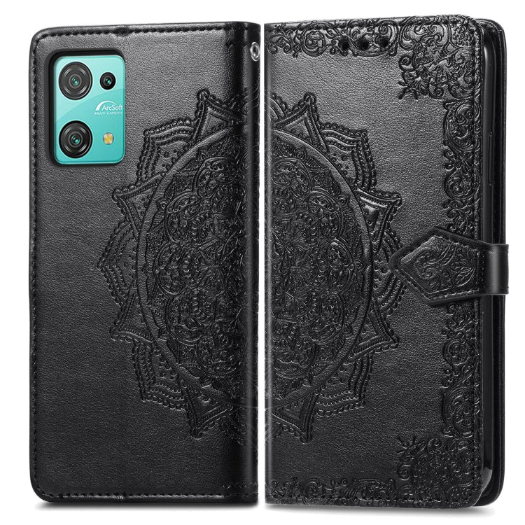 For Blackview C30 Mandala Flower Embossed Leather Phone Case(Black) - More Brand by PMC Jewellery | Online Shopping South Africa | PMC Jewellery