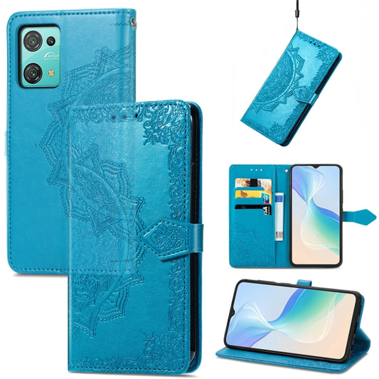 For Blackview C30 Pro Mandala Flower Embossed Leather Phone Case(Blue) - More Brand by PMC Jewellery | Online Shopping South Africa | PMC Jewellery